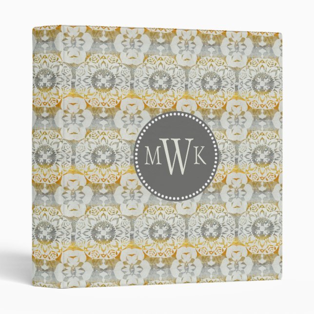 Monogram | Tapestry Rosette II Binder (Front/Spine)
