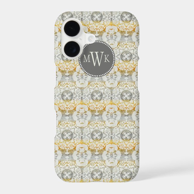 Monogram | Tapestry Rosette II Iphone Case (Back)