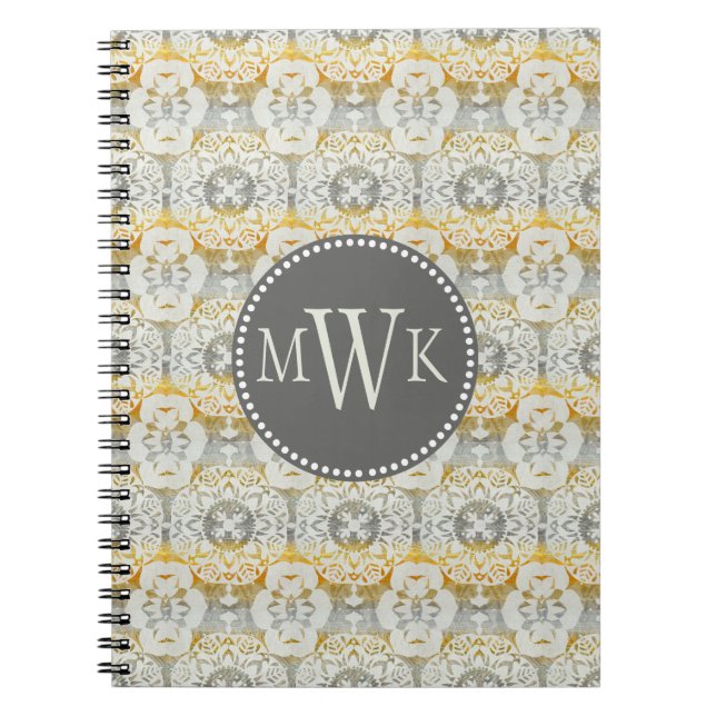 Monogram | Tapestry Rosette II Notebook (Front)