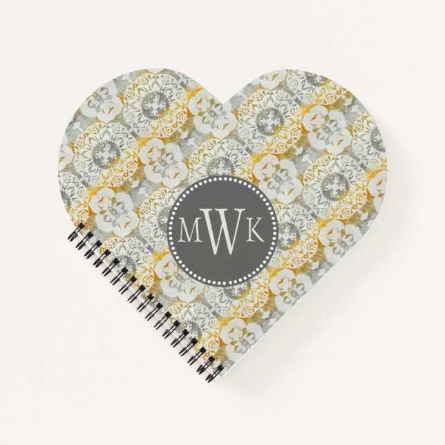 Monogram | Tapestry Rosette II Notebook (Front)
