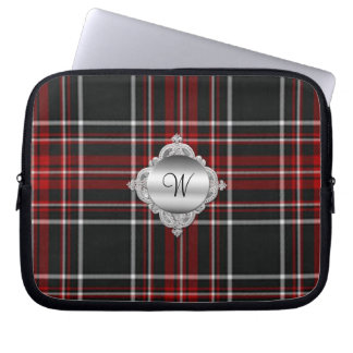 Monogram Tartan Plaid Laptop Cover