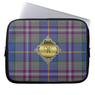 Monogram Tartan Plaid Laptop Cover