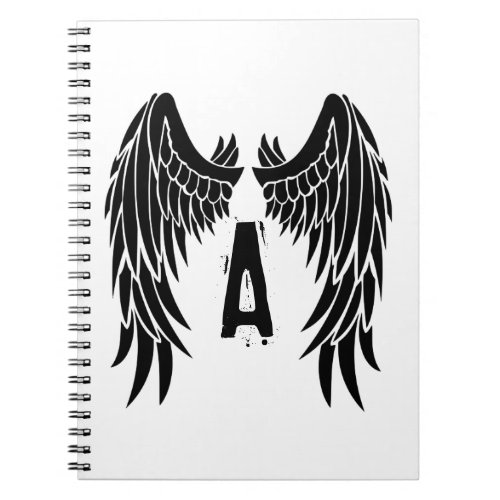 Monogram Tattoo Angel Wing Notebook