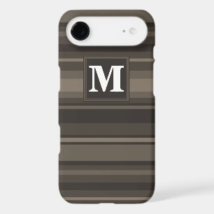 Monogram taupe stripes iPhone 17 air case