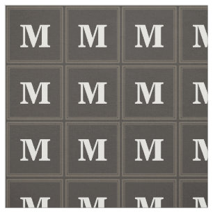 Monogram taupe stripes fabric