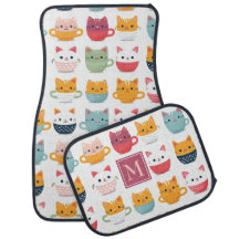 Monogram Tea Coffee Cups Large Scale Pattern