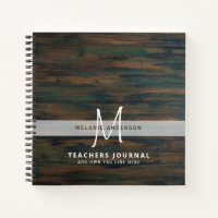 Monogram Teachers Thank You End of Year Gift Notebook