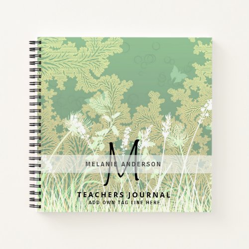 Monogram Teachers Thank You End of Year Gift Notebook