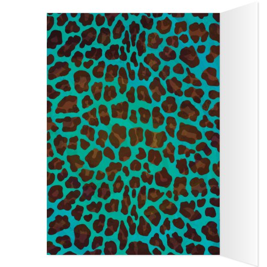 Monogram Teal and Brown Leopard (Inside (Left))