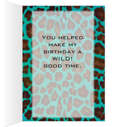 Monogram Teal and Brown Leopard (Inside (Right))