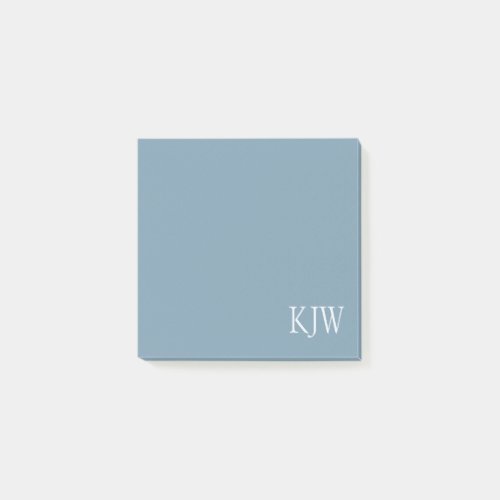 Monogram Teal Post-it Notes