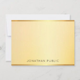 Monogram Template Elegant Faux Gold Modern
