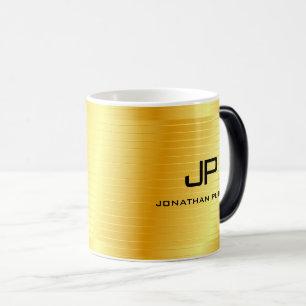 Monogram Template Elegant Gold Look Trendy Color Morph Mug