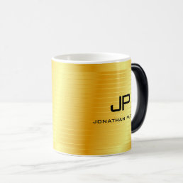 Monogram Template Elegant Gold Look Trendy Magic Mug