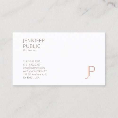Monogram Template Elegant Professional Simple Luxe Business Card