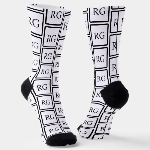 Monogram Template Make Your Own Personalized Socks
