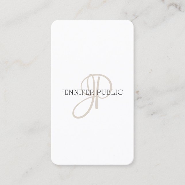 Monogram Template Modern Elegant Professional Business Card (Front)