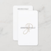 Monogram Template Modern Elegant Professional Business Card (Front/Back)