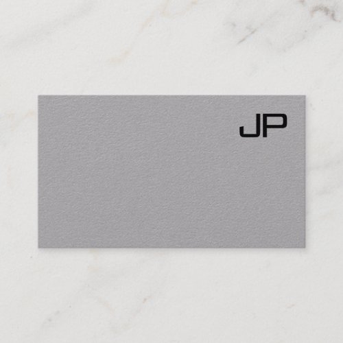 Monogram Template Modern Elegant Professional Gray Business Card