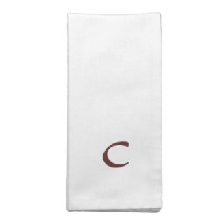 Monogram template napkins, with brown text napkin