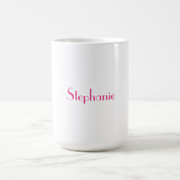 Monogram Template Pink Custom Name Gift 2023 Coffee Mug