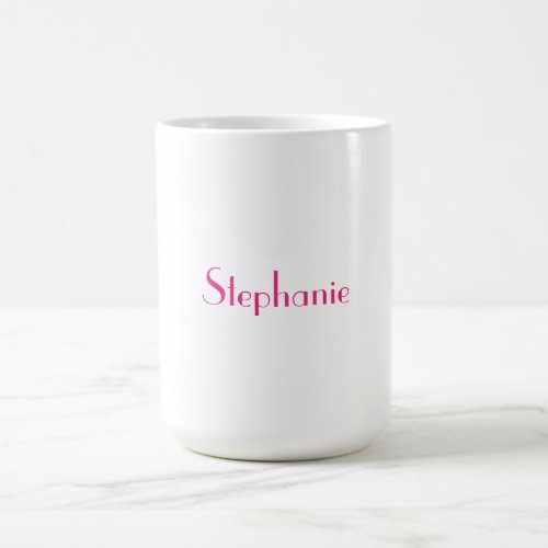 Monogram Template Pink Custom Name Gift 2023 Coffee Mug