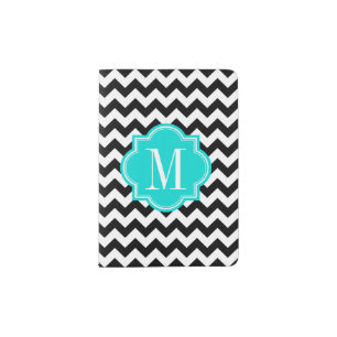 Monogram Template Quatrefoil Label Passport Holder