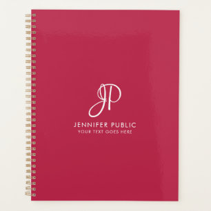 Monogram Template Trend Color Viva Magenta Planner