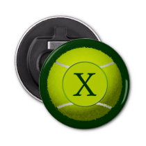 Monogram Tennis Balls Sports pattern Bottle Opener