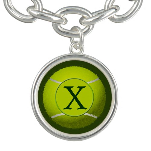 Monogram Tennis Balls Sports pattern Charm Bracelet