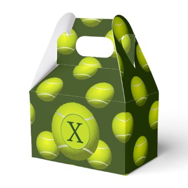 Monogram Tennis Balls Sports pattern, Favor Boxes