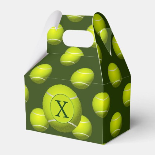 Monogram Tennis Balls Sports pattern Favor Boxes