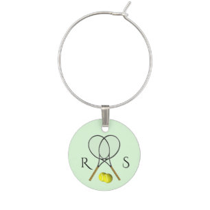 Monogram Tennis Green Sports Wine Charm