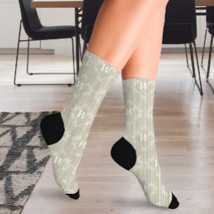 Monogram Text Rustic Socks