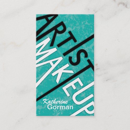 Monogram Textured Makeup Artist Business Cards