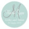 Monogram Thank You Wedding Favor Label