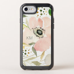 Monogram | The Joy of White | Watercolor Floral Speck iPhone SE/8/7/6s/6 Case