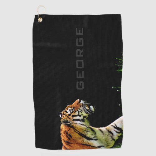 Monogram The Lone Tiger Golf Towel