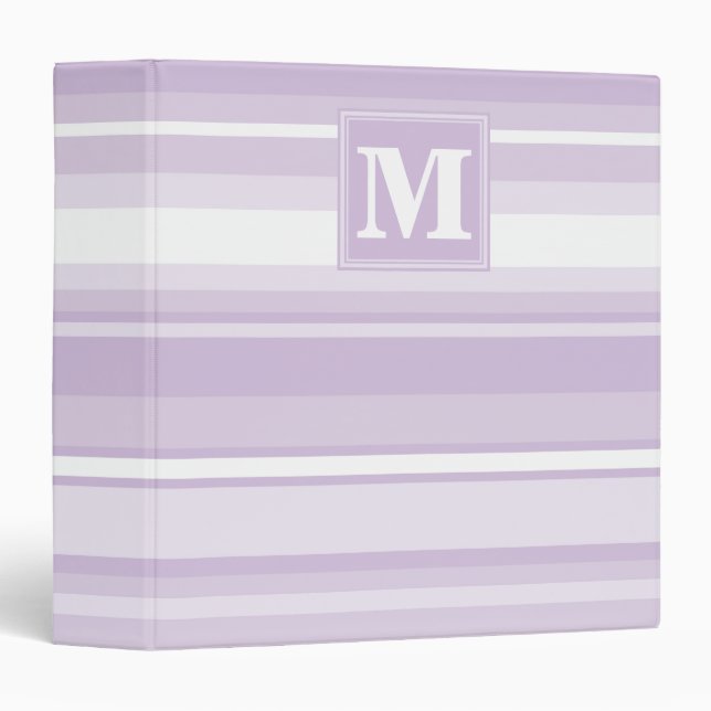 Monogram thistle purple stripes binder (Front/Spine)