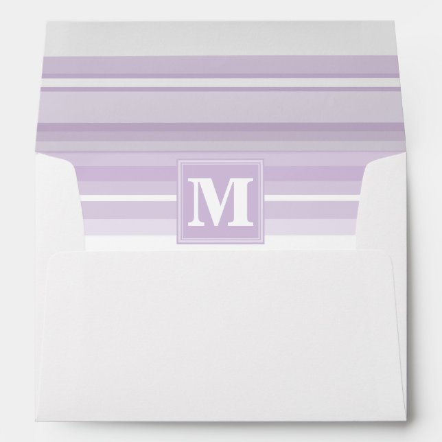 Monogram thistle purple stripes envelope (Back (Bottom))