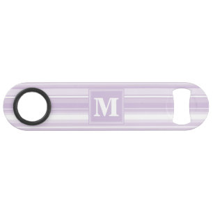 Monogram thistle purple stripes speed bottle opener
