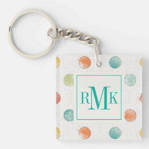 Monogram Thoughtful Butterflies Step Keychain