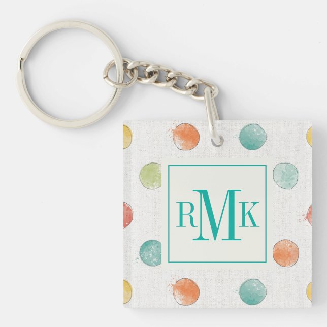 Monogram | Thoughtful Butterflies Step Keychain (Front)