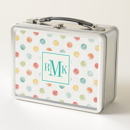 Monogram  Thoughtful Butterflies Step Metal Lunch Box