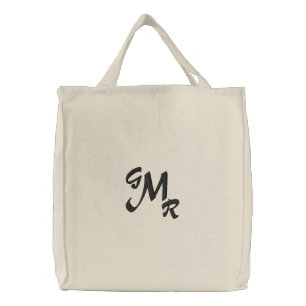 Monogram Three Letter Tote Bag