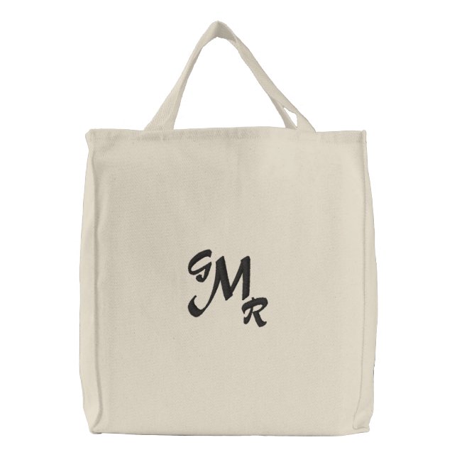 Monogram Three Letter Tote Bag (Front)