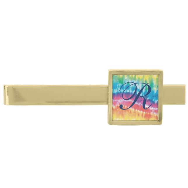 Monogram Tie Dye Tie Bar (Front)