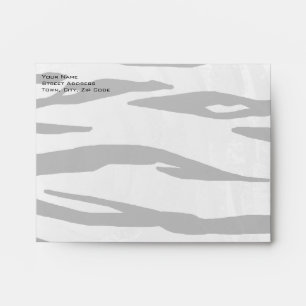Monogram Tiger Black and White Print Envelope