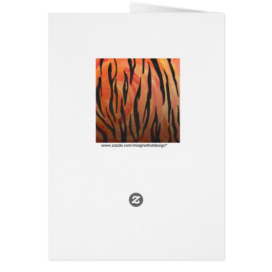 Monogram Tiger Hot Orange and Black Print Pattern (Back)