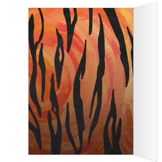 Monogram Tiger Hot Orange and Black Print Pattern (Inside (Left))